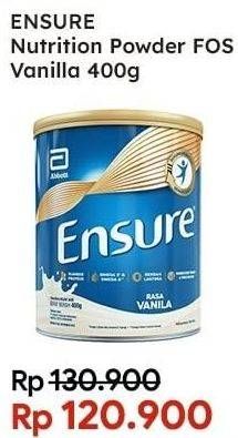 Promo Harga ENSURE Nutrition Powder FOS Vanila 400 gr - Indomaret