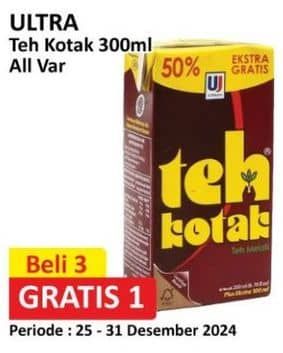 Promo Harga Ultra Teh Kotak All Variants 300 ml - Alfamart