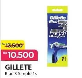 Promo Harga GILLETTE Blue 3 Simple 1 pcs - Alfamart