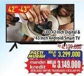 Promo Harga LED 42 inch Digital & 43 inch Android/Smart TV  - Hypermart