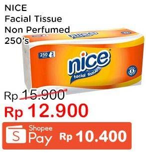 Promo Harga NICE Facial Tissue Non Perfumed 250 sheet - Indomaret