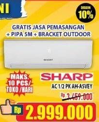 Promo Harga SHARP AH-A5VEY | AC 1/2PK  - Hypermart