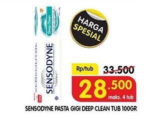 Promo Harga SENSODYNE Pasta Gigi Deep Clean 100 gr - Superindo