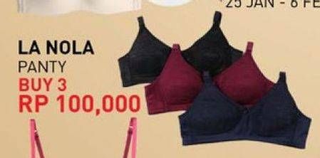 Promo Harga LA NOLA Ladies Underwear per 3 pcs - Carrefour