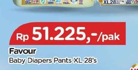 Promo Harga Favour Baby Diapers Premium Pants XL28 28 pcs - TIP TOP