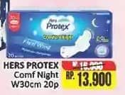 Promo Harga Hers Protex Comfort Night Wing 30cm 20 pcs - Alfamart