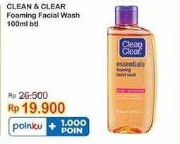 Promo Harga Clean & Clear Facial Wash Foaming 100 ml - Indomaret