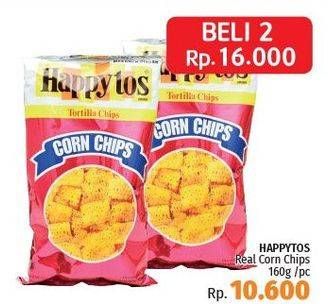Promo Harga HAPPY TOS Tortilla Chips per 2 pouch 160 gr - LotteMart