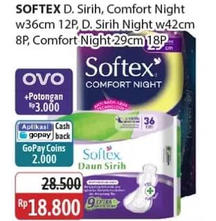 Promo Harga Softex Daun Sirih dan Comfort Night  - Alfamidi