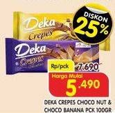 Promo Harga DUA KELINCI Deka Crepes Choco Banana, Choco Nut 100 gr - Superindo