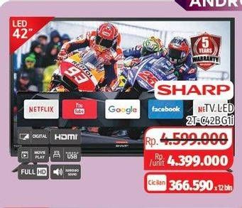 Promo Harga SHARP 2T-C42BG1i | Full HD Android TV 42"  - Lotte Grosir