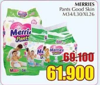 Promo Harga MERRIES Pants Good Skin M34, L30, XL26  - Giant