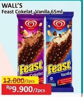 Promo Harga Walls Feast Chocolate, Vanilla 65 ml - Alfamart