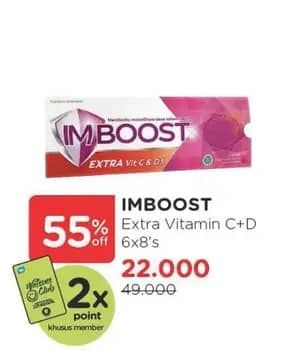 Promo Harga Imboost Multivitamin Tablet Extra Vit C D3 8 pcs - Watsons