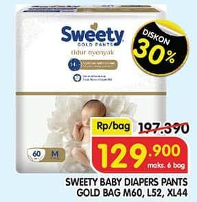 Promo Harga Sweety Gold Pants M60, L52, XL44 44 pcs - Superindo