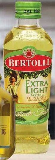 Promo Harga BERTOLLI Olive Oil Extra Light 500 ml - LotteMart