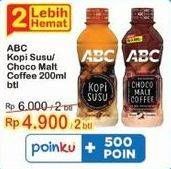Promo Harga ABC Minuman Kopi Choco Malt Coffee, Milk Coffee 200 ml - Indomaret
