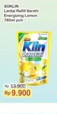 Promo Harga So Klin Pembersih Lantai Sereh Lemongrass, Kuning Citrus Lemon 780 ml - Indomaret