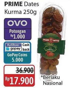 Promo Harga Prime Dates Kurma 250 gr - Alfamidi