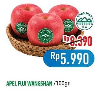 Promo Harga Apel Fuji Wang Shan per 100 gr - Hypermart