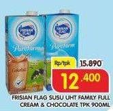 Promo Harga FRISIAN FLAG Susu UHT Purefarm Full Cream, Chocolate 900 ml - Superindo