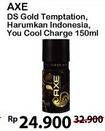 Promo Harga AXE Deo Spray Gold Temptation, Harumkan Indonesia, You Cool Charge 150 ml - Alfamart