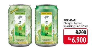 Promo Harga ADEM SARI Ching Ku Herbal Lemon, Sparkling Herbal Lemon 320 ml - Alfamidi
