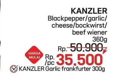 Promo Harga Kanzler Frankfurter/Kanzler Bockwurst/Kanzler Beef Wiener   - LotteMart