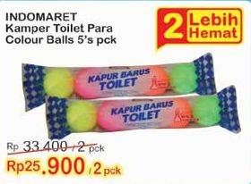 Promo Harga INDOMARET Kamper Toilet Colour Ball per 2 bungkus 5 pcs - Indomaret