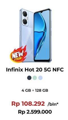 Promo Harga Infinix Hot 20 5G NFC Smartphone 4GB + 128GB  - Erafone