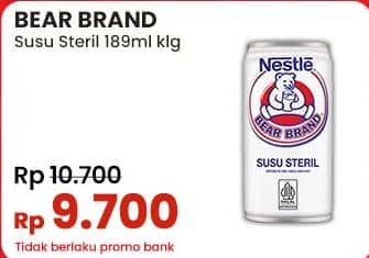 Promo Harga Bear Brand Susu Steril 189 ml - Indomaret