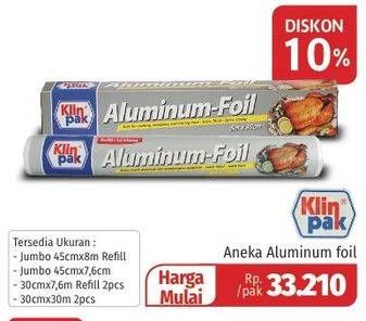 Promo Harga KLINPAK Aluminium Foil All Variants  - Lotte Grosir