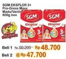 Promo Harga SGM Eksplor 3+ Susu Pertumbuhan Madu, Vanila 600 gr - Indomaret