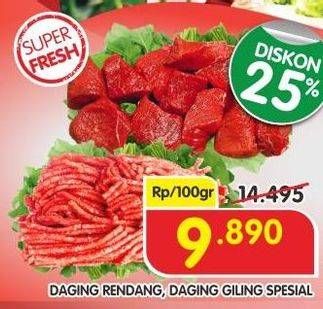 Promo Harga Daging Rendang / Daging Giling Spesial  - Superindo