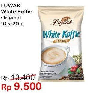 Promo Harga Luwak White Koffie per 10 sachet 20 gr - Indomaret