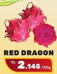 Promo Harga Buah Naga Merah per 100 gr - Yogya