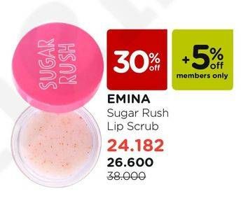 Promo Harga EMINA Sugar Rush Lip Scrub 4 gr - Watsons