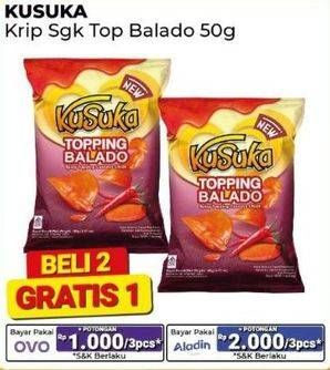 Promo Harga Kusuka Keripik Singkong Topping Balado 60 gr - Alfamart