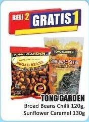 Promo Harga Tong Garden Snack Kacang Chilli Broad Beans, Sunflower Caramel 120 gr - Hari Hari