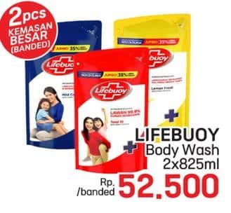 Promo Harga Lifebuoy Body Wash 825 ml - LotteMart