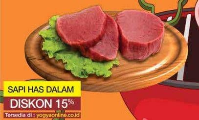 Promo Harga Daging Has Dalam (Tenderloin) per 100 gr - Yogya