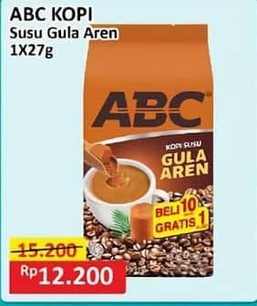 Promo Harga ABC Kopi Gula Aren per 11 sachet 27 gr - Alfamart