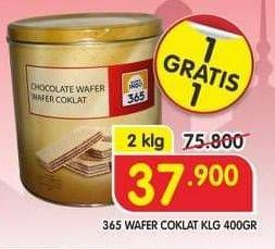 Promo Harga 365 Wafer Coklat per 2 kaleng 400 gr - Superindo