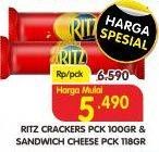 Promo Harga RITZ Crakers 100 gr/Sandwich Cheese 118gr  - Superindo