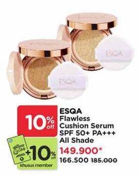 Promo Harga ESQA Flawless Cushion Serum SPF 50+ PA+++ All Variants 15 gr - Watsons