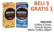 Promo Harga Nescafe Ready to Drink Coffee Cream, French Vanilla, White Coffee per 4 pcs 200 ml - Alfamidi