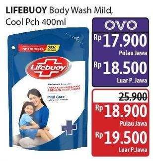 Promo Harga Lifebuoy Body Wash Cool Fresh, Mild Care 400 ml - Alfamidi
