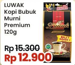 Promo Harga Luwak Kopi Murni Premium per 2 bag 140 gr - Indomaret