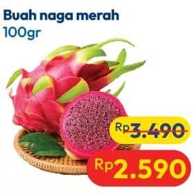 Promo Harga Buah Naga Merah per 100 gr - Hypermart