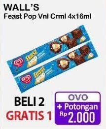 Promo Harga Walls Ice Cream Feast Pop Vanilla Caramel 64 ml - Alfamart